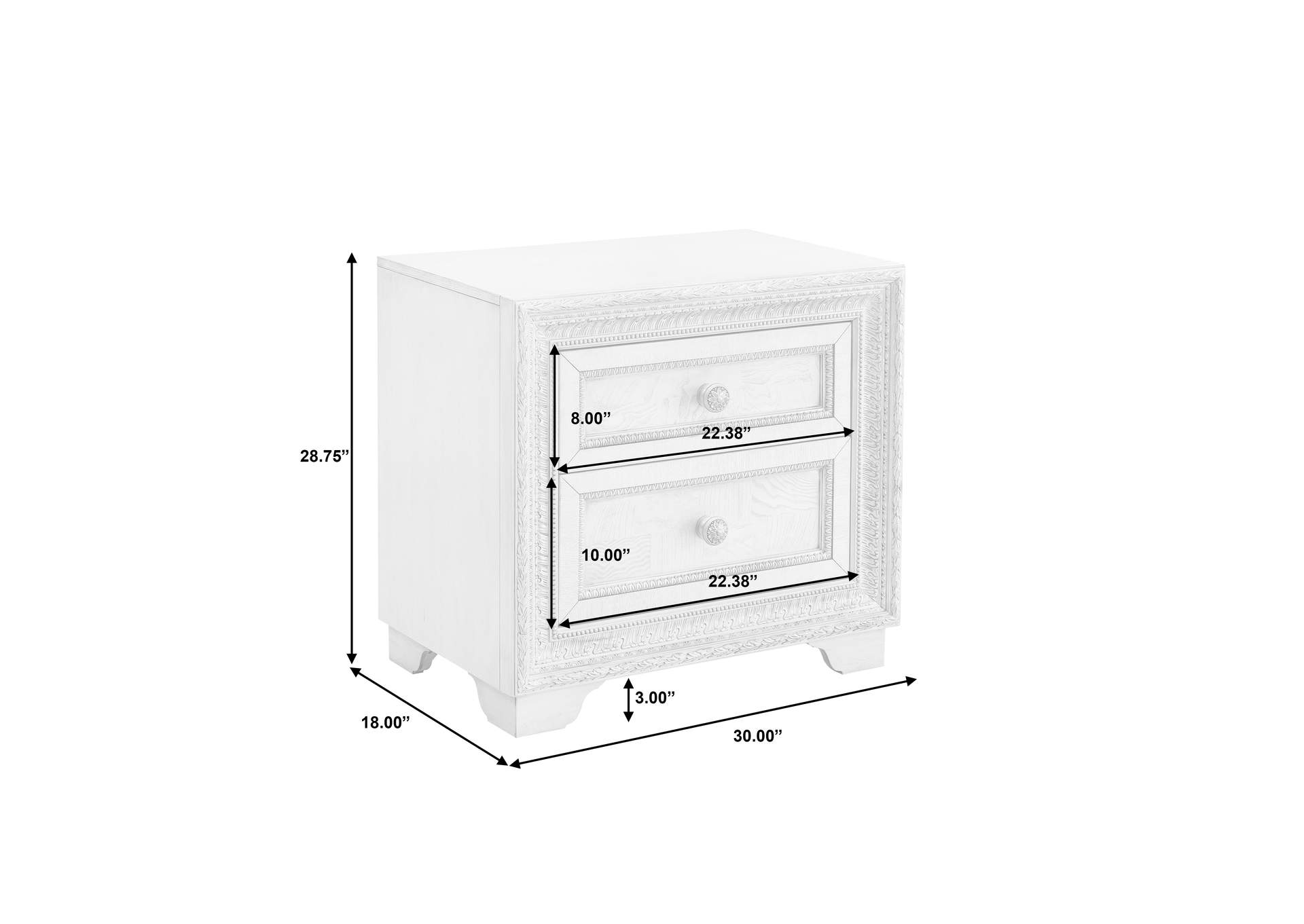 Camila 2 Drawer Nightstand image 10