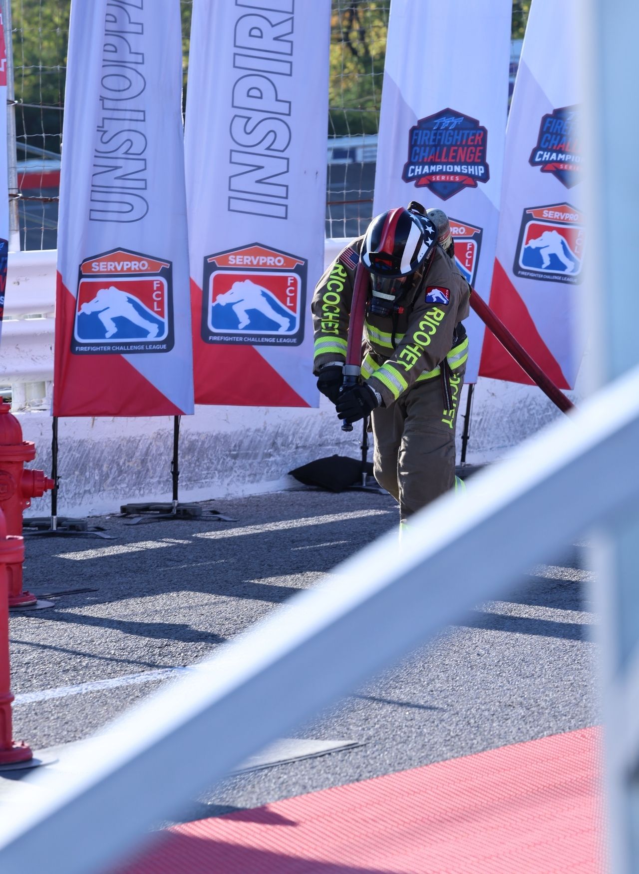 Firefighter Challenge League wearing Ricochet Gear