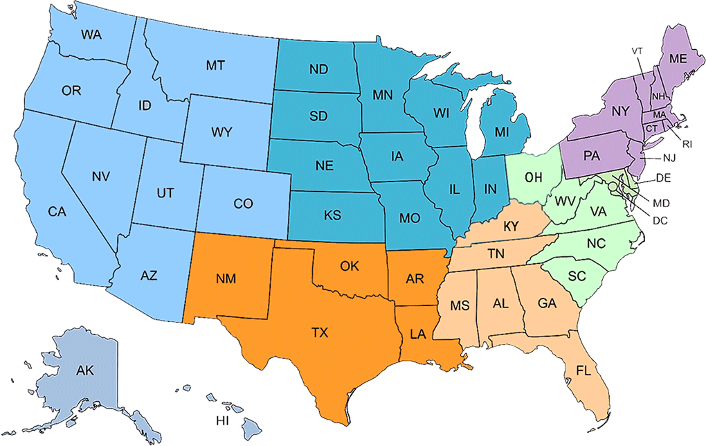 Ricochet Sales Team Territory Map
