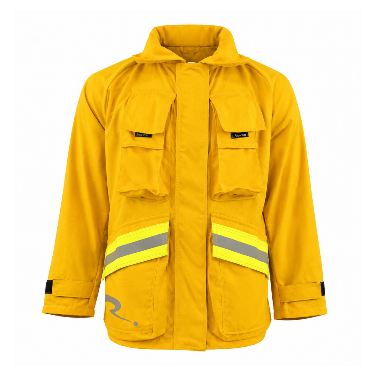 Ricochet Wildland Jacket in yellow inherently flame-resistant fabric