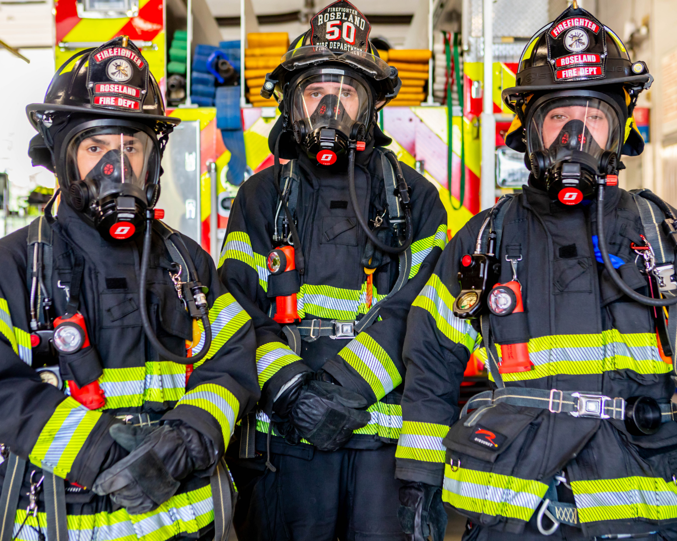 Roseland Fire Department wearing Ricochet structural turnout gear