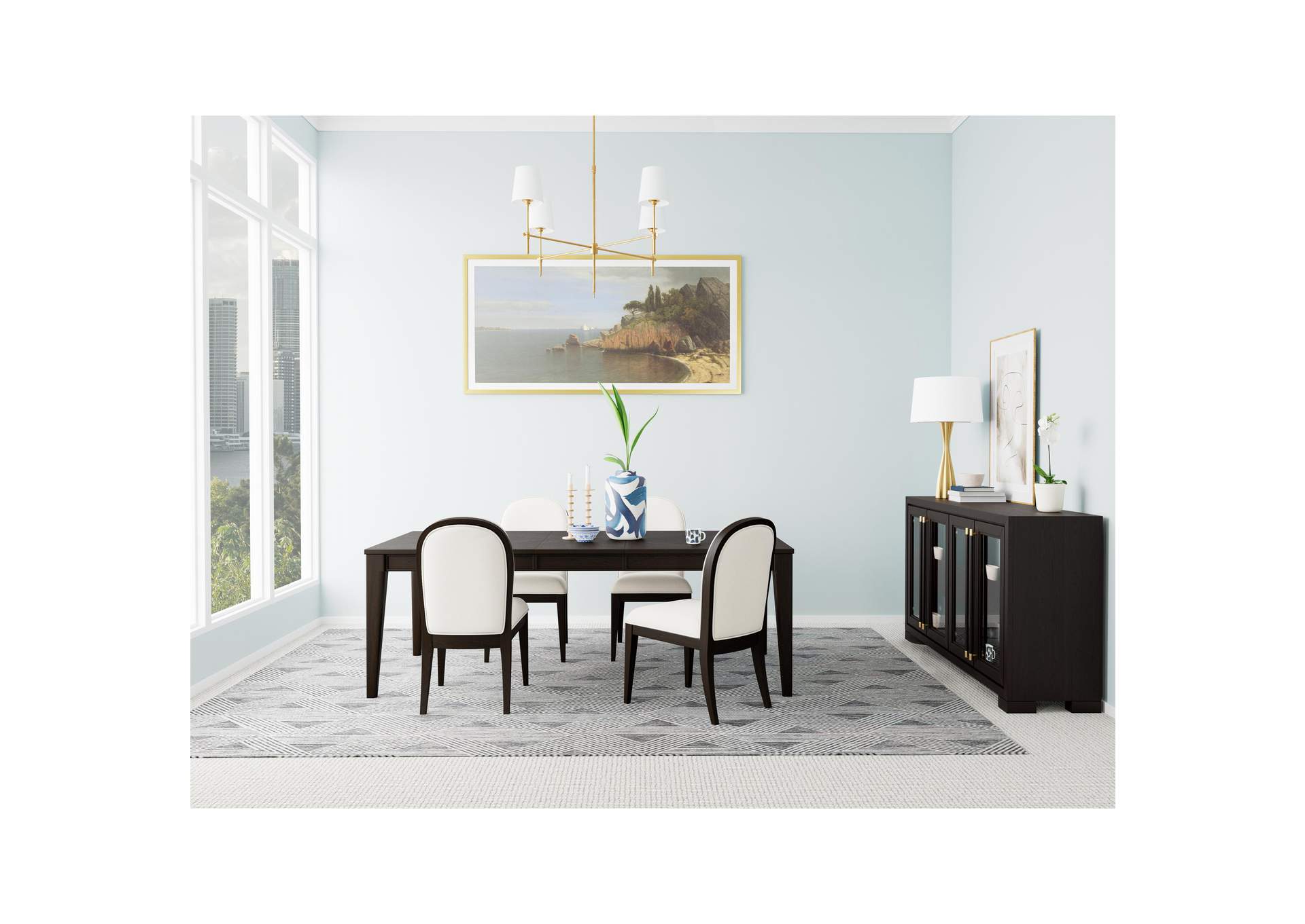Lydia Curved Upholstery Side Chair 2" image 1