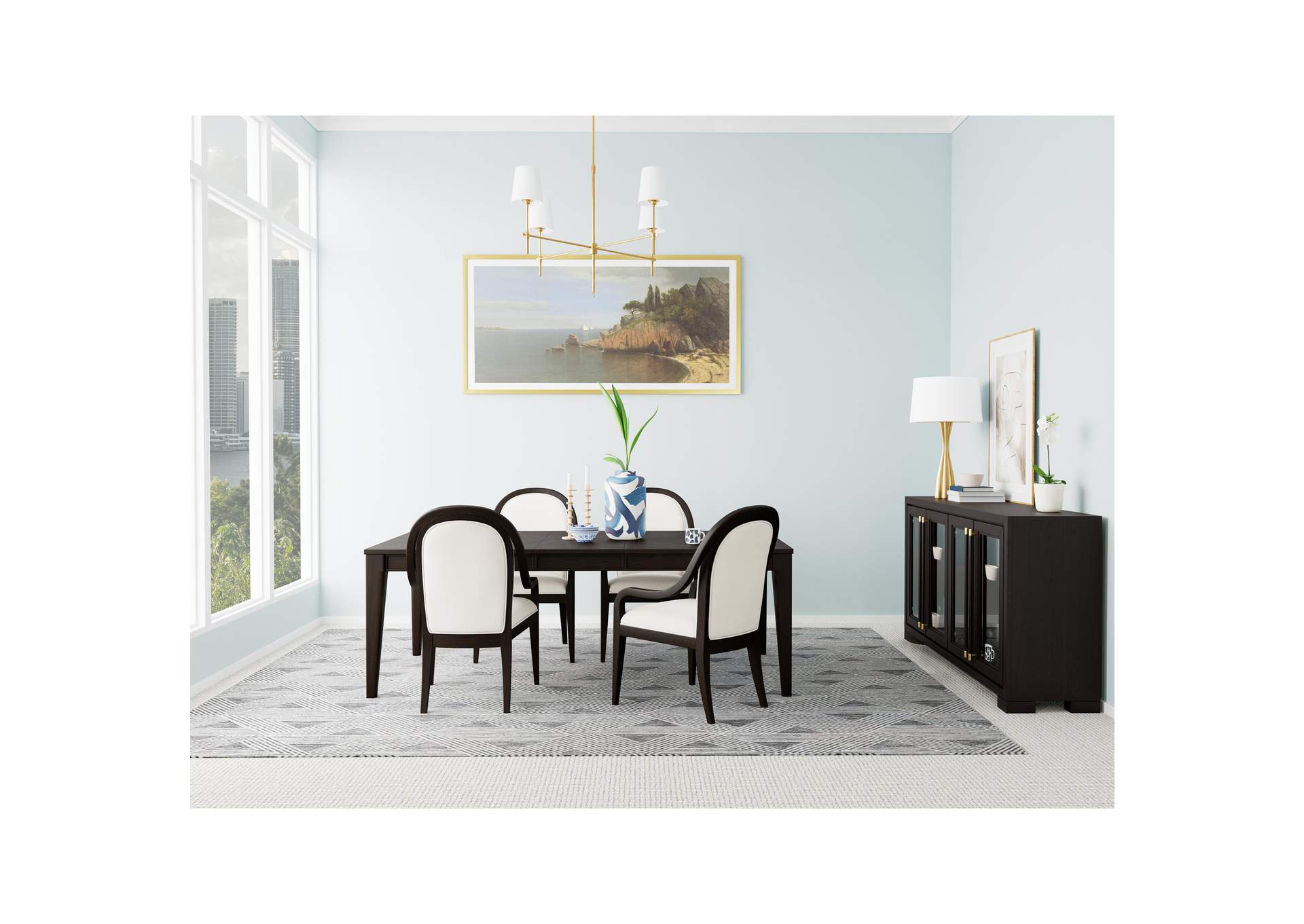 Lydia Curved Upholstery Arm Chair 2