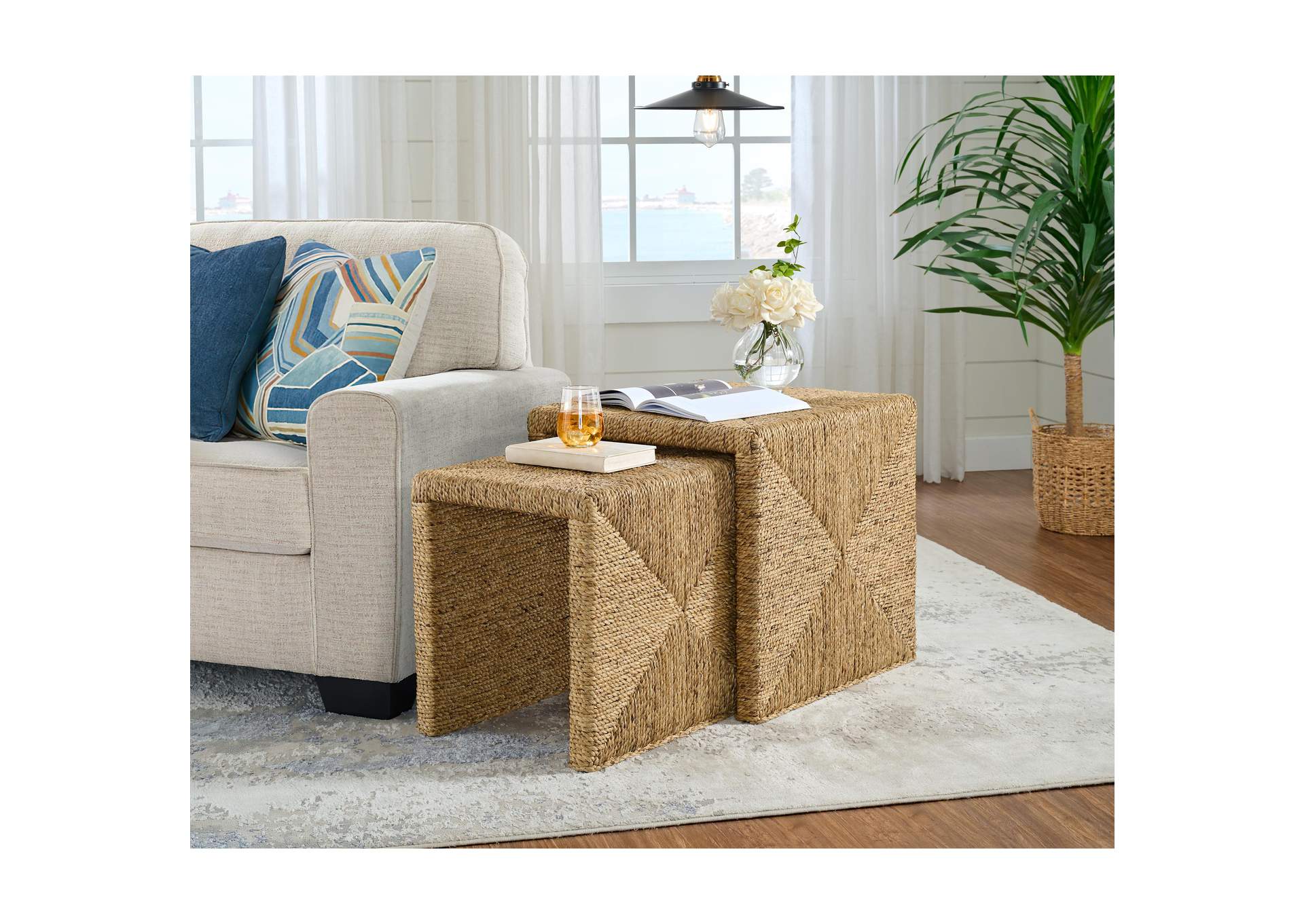 Rosalie Woven Nesting Table image 1