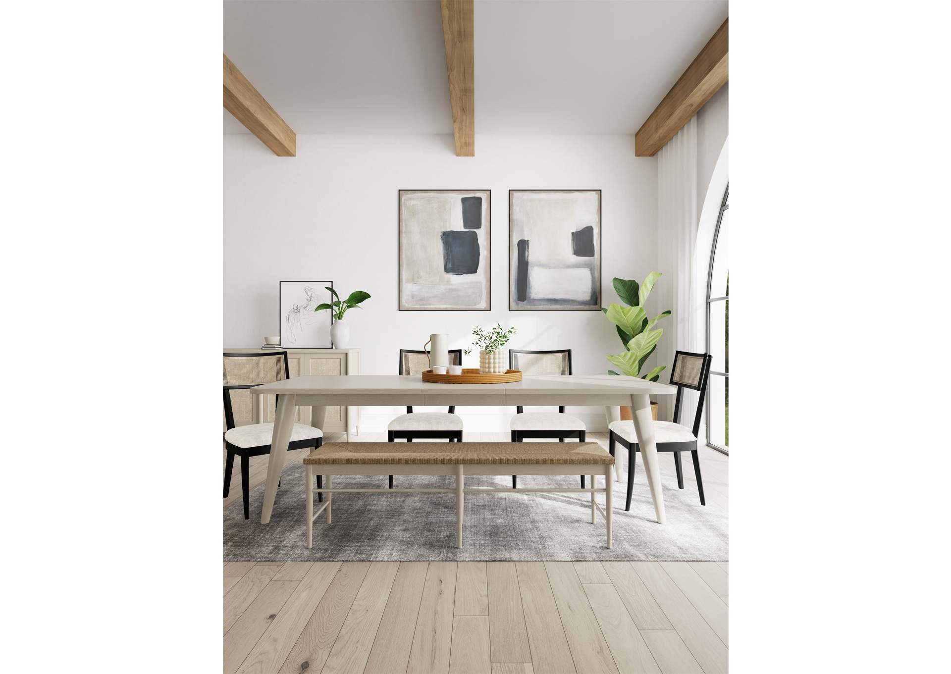 Laguna Rush Seat Dining Bench image 1