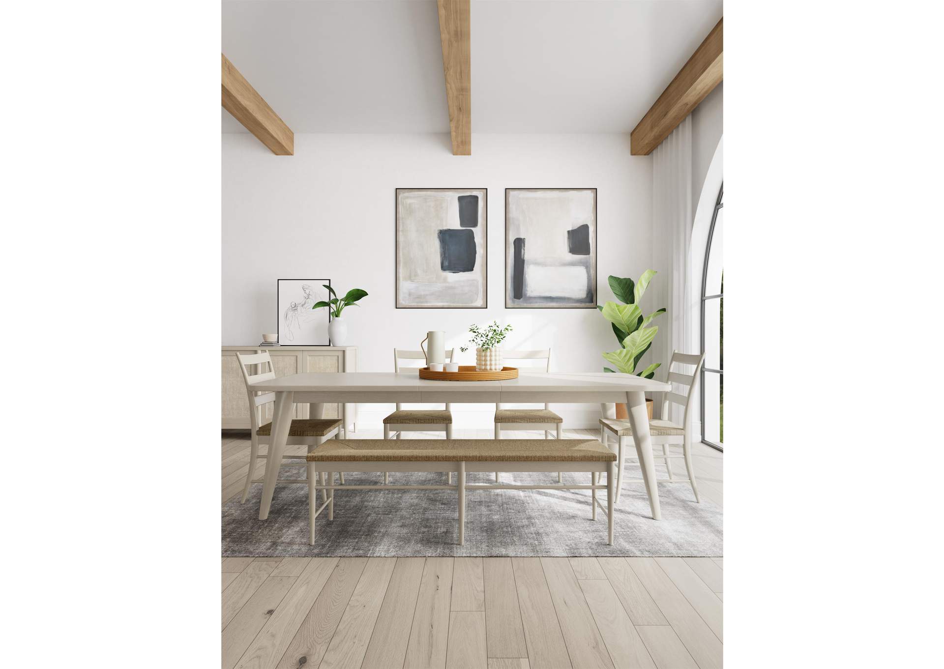 Laguna Rush Seat Dining Bench image 3