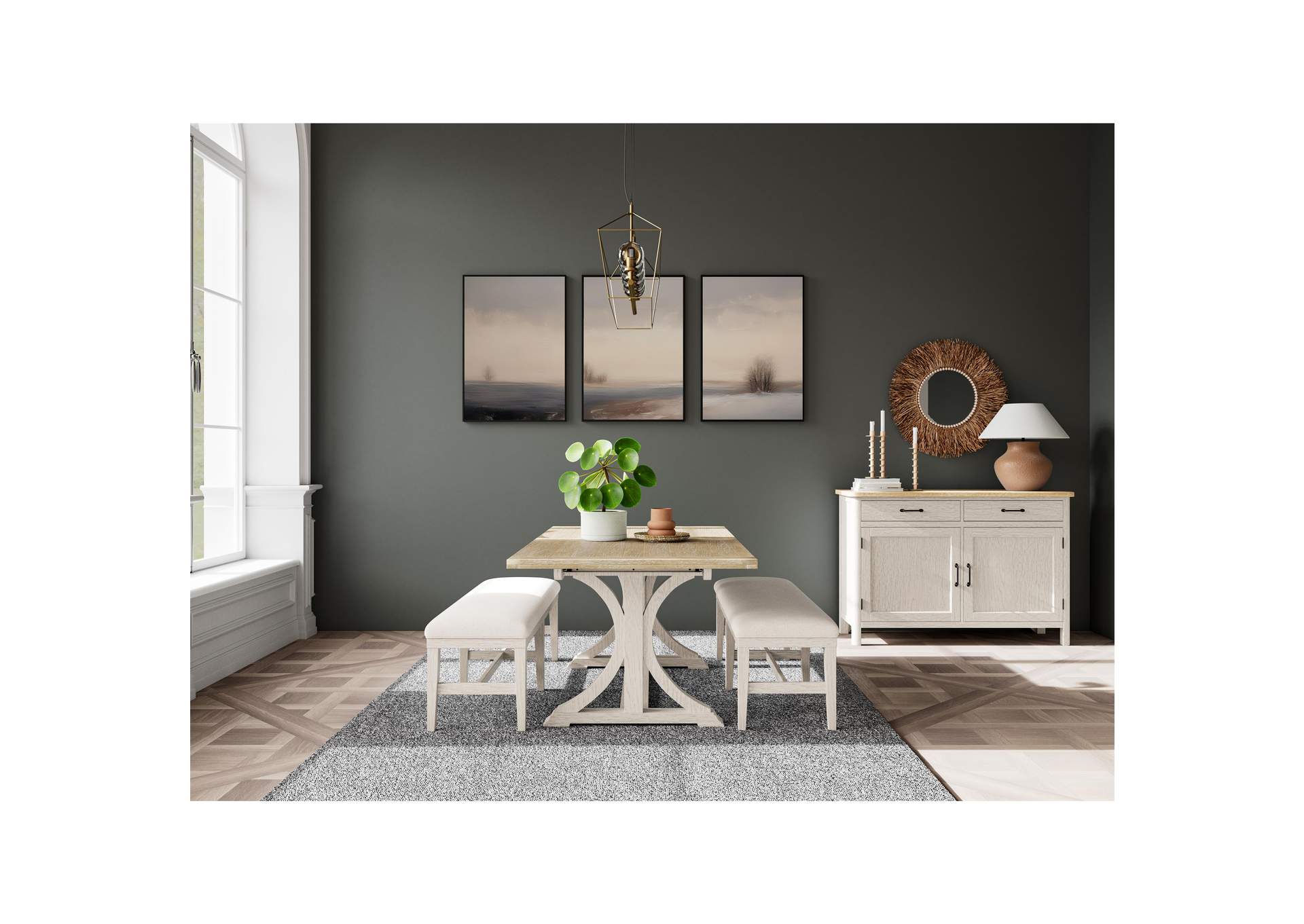 Glenndale 58" Upholstery Dining Bench 1" image 1