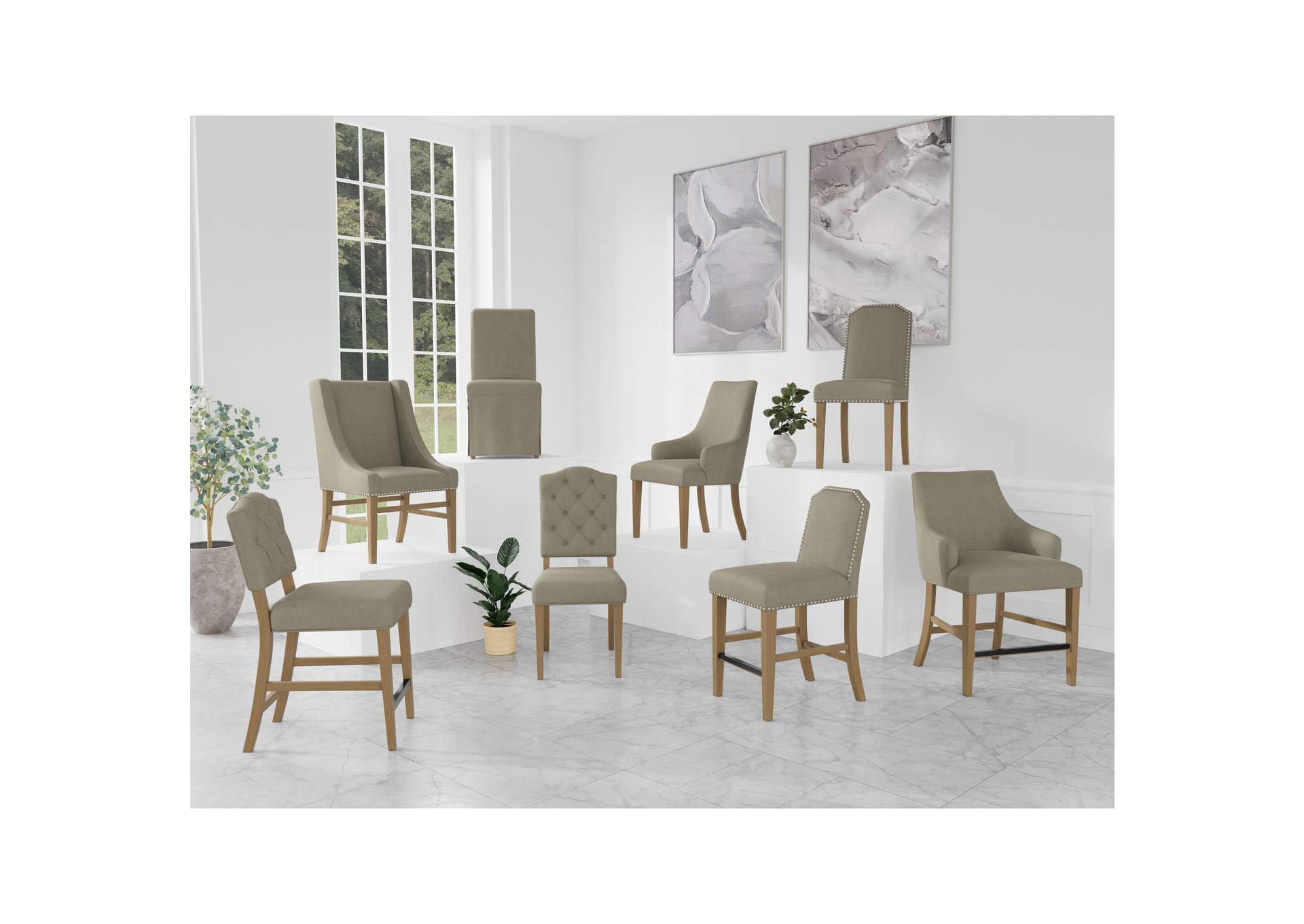 Mix - N - Match Chairs Cliped Top Upholstery Chair 2In - Sd image 1