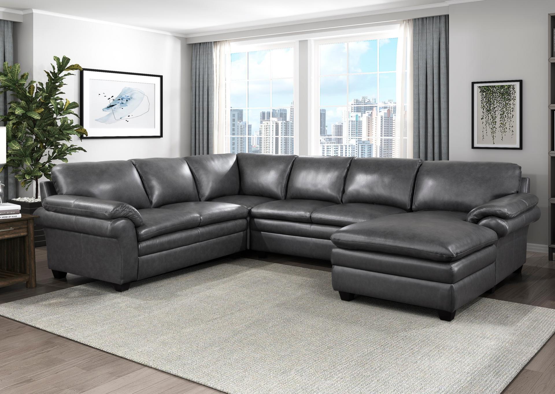 Exton Leather 4Pc  Sectional image 1