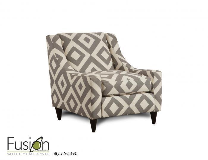 Sugarshack Glacier Accent Chair Square Charcoal image 1