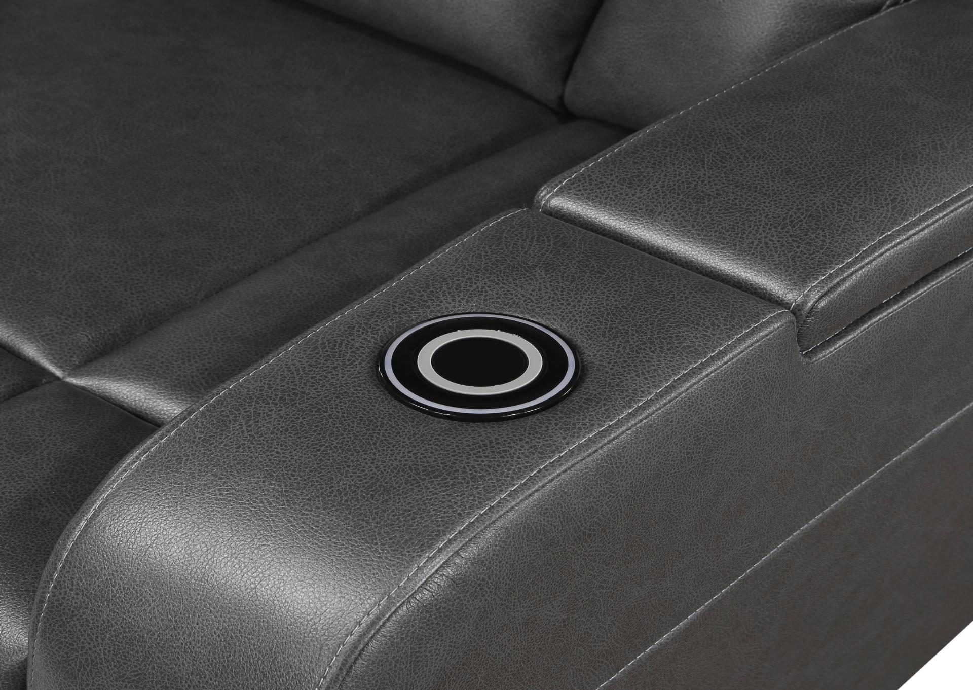 Power Recliner w/ Speakers,  Wireless Charger, Cooling Cupholder, LED Lighting USB & Storage Arms image 3