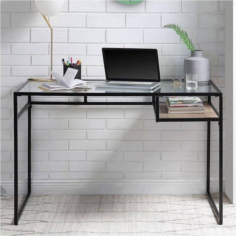 Yasin Black & Glass Desk  image 1
