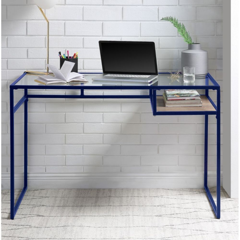 Yasin Navy & Glass Desk  image 1