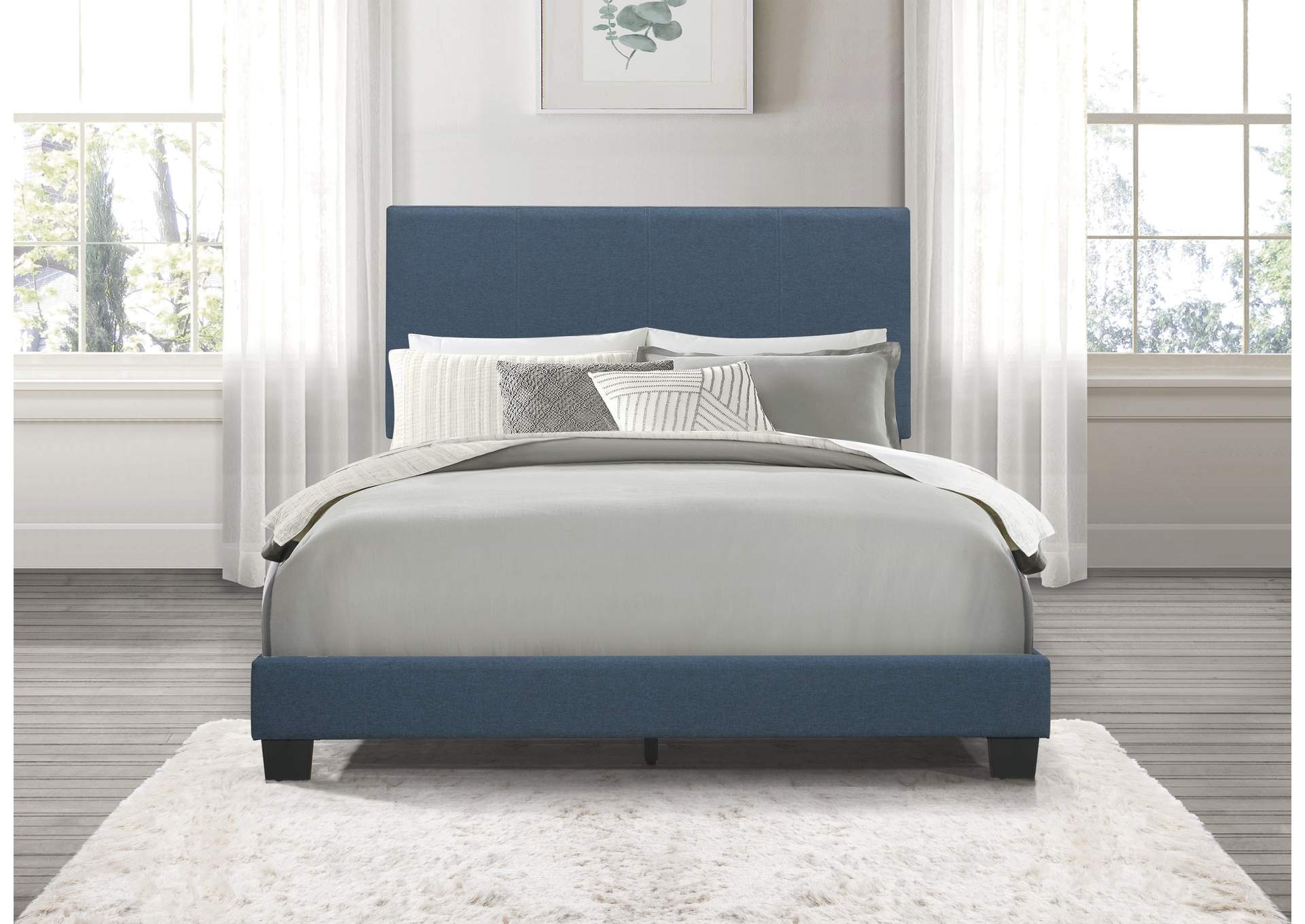 Nolens Blue King Bed image 1