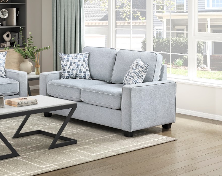 Gael Pale Gray Loveseat image 1