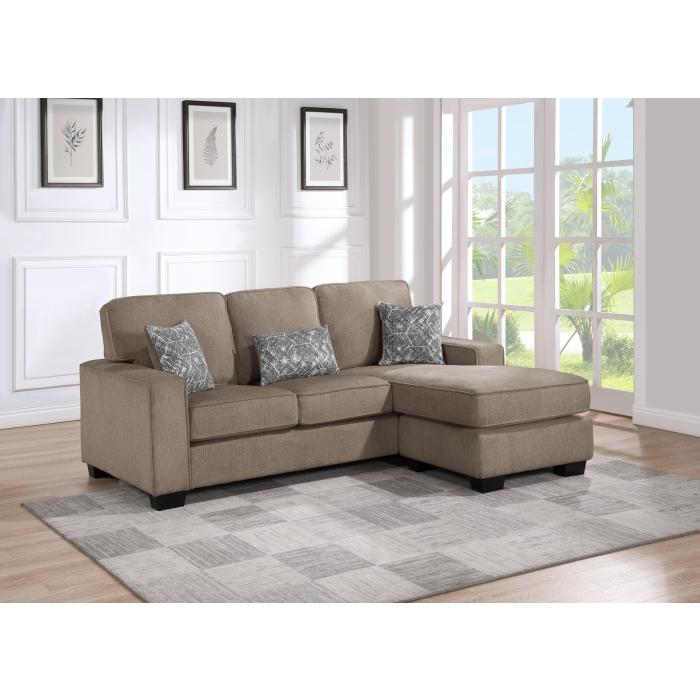Hendrix Brown Reversible Sofa Chaise image 1