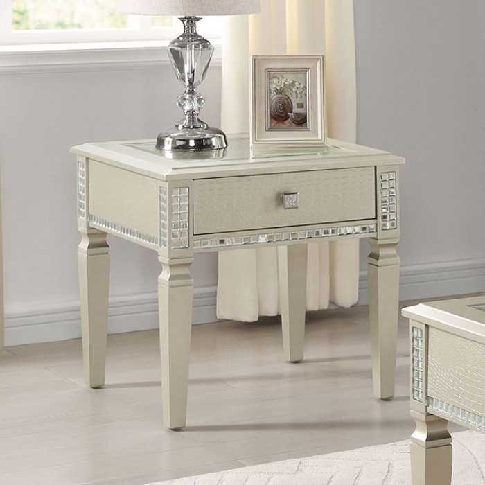 Adina Tempered Glass End Table image 1