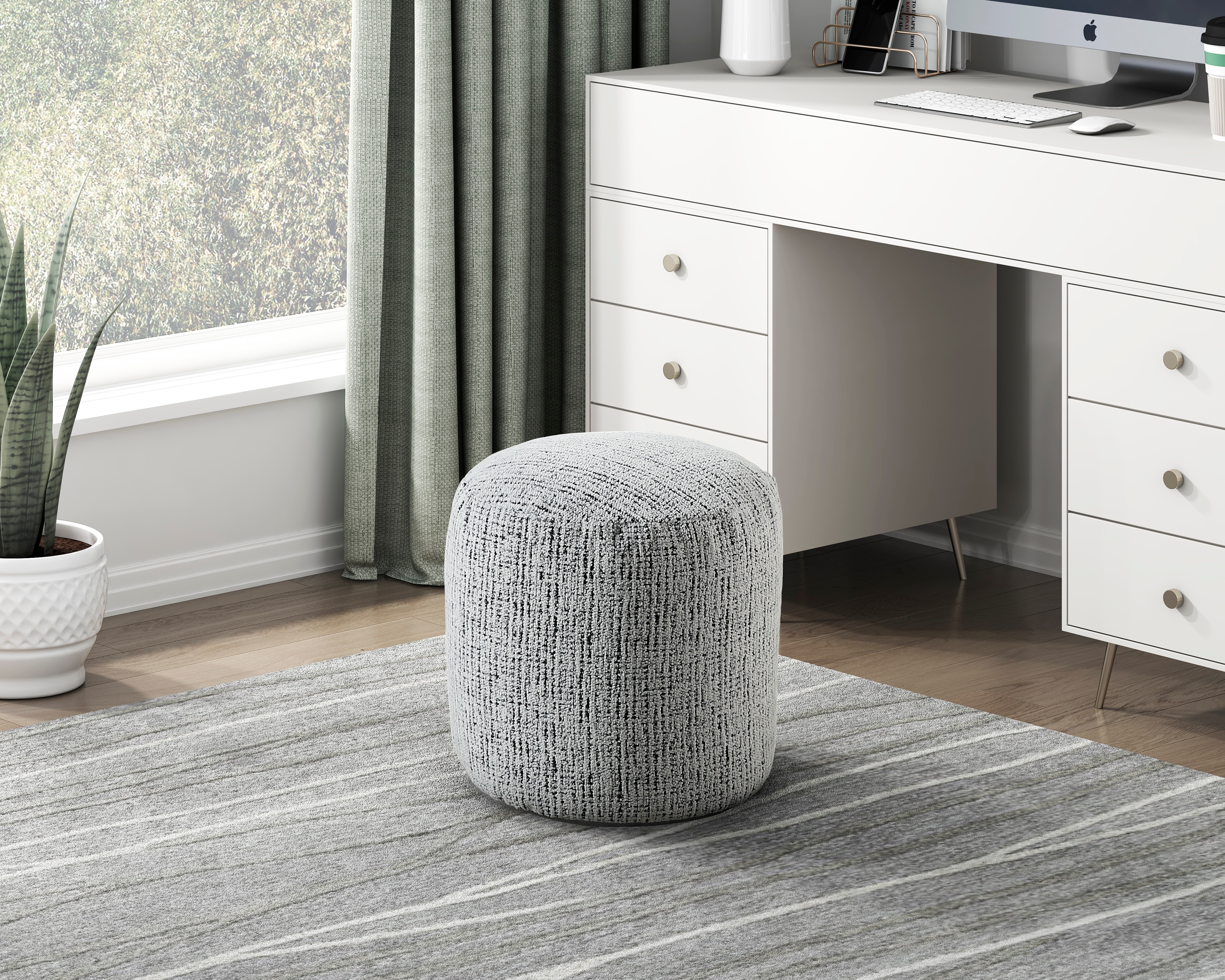 Aiken Round Pouf image 1