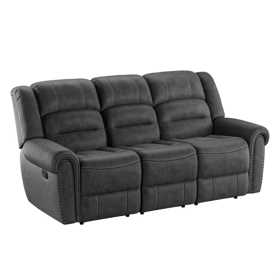 Baldwin Reclining Gray Sofa image 1