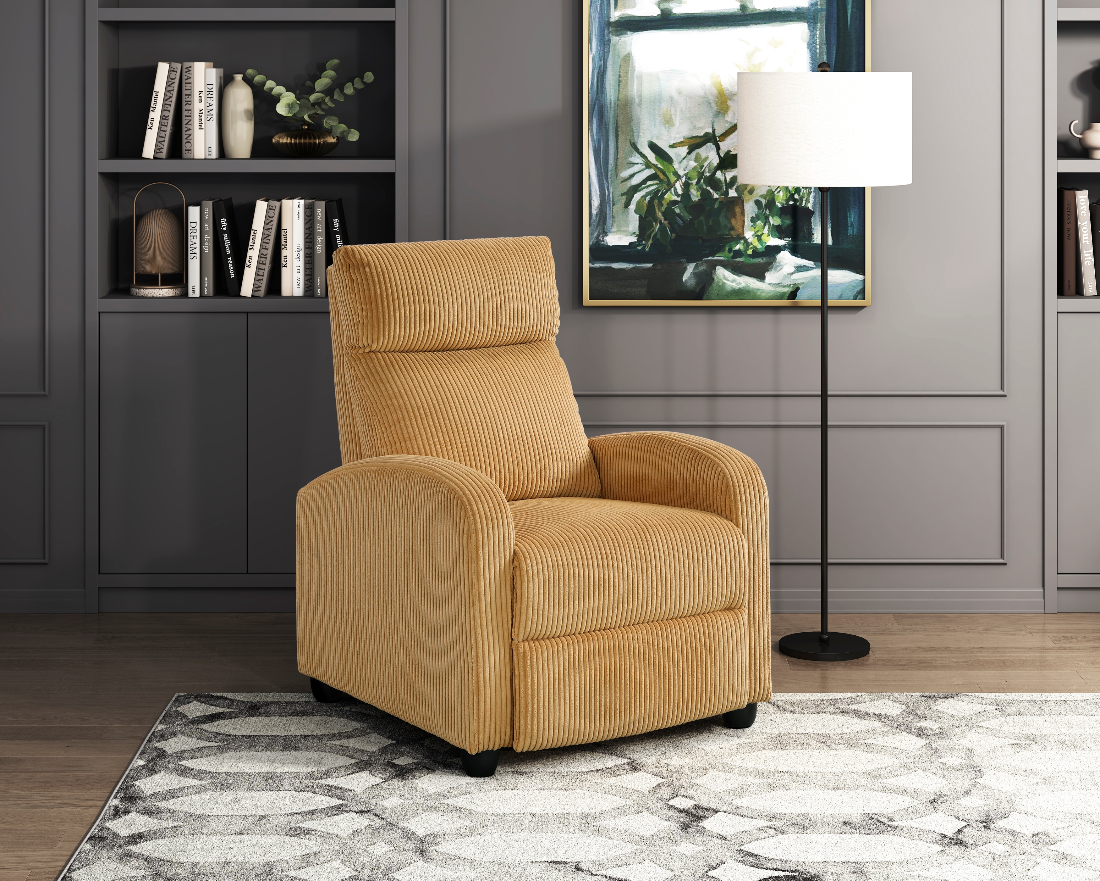 Jazz Mustard Push Back Recliner image 1
