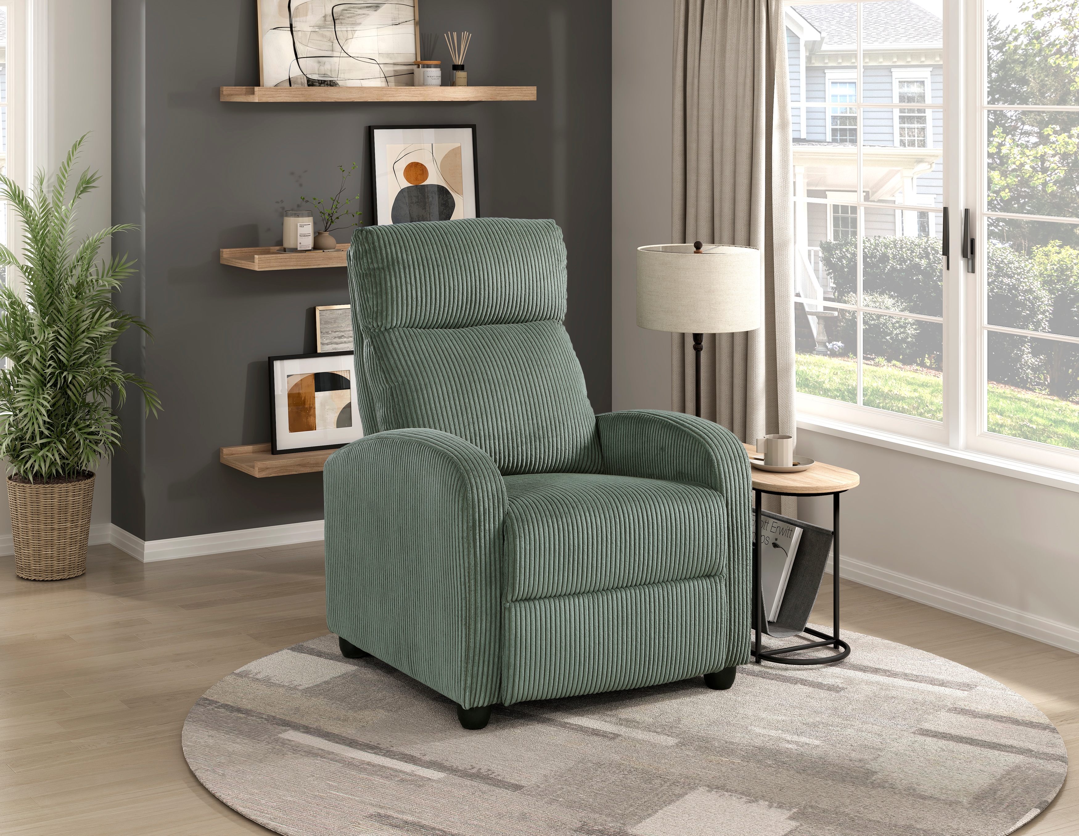 Jazz Green Push Back Recliner image 1