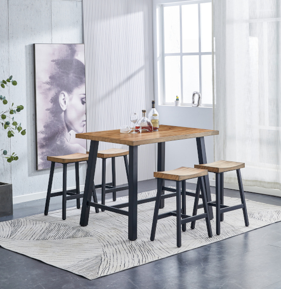Ike Brown 5 PC Counter Height Set image 1
