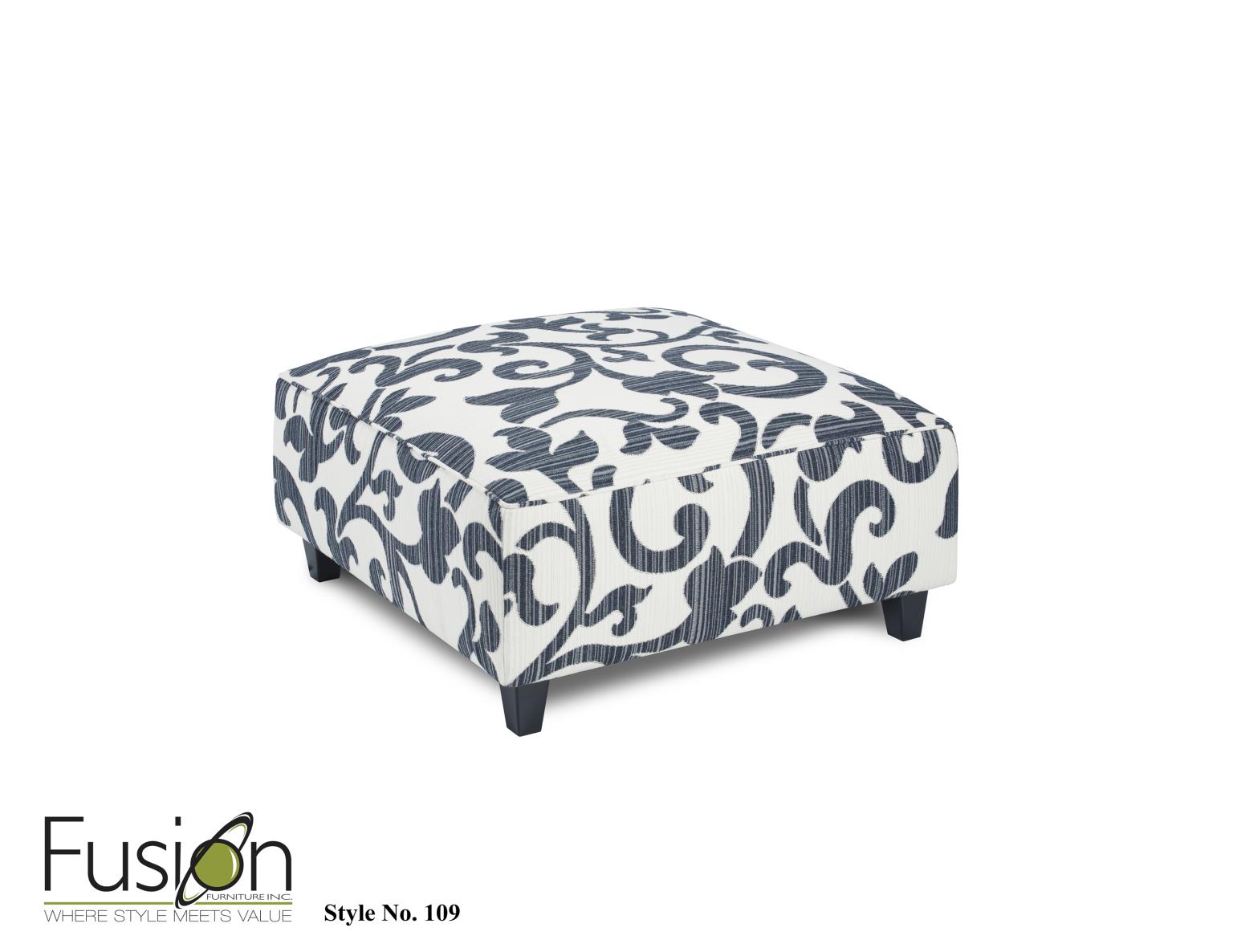 Sonata Navy Accent Ottoman