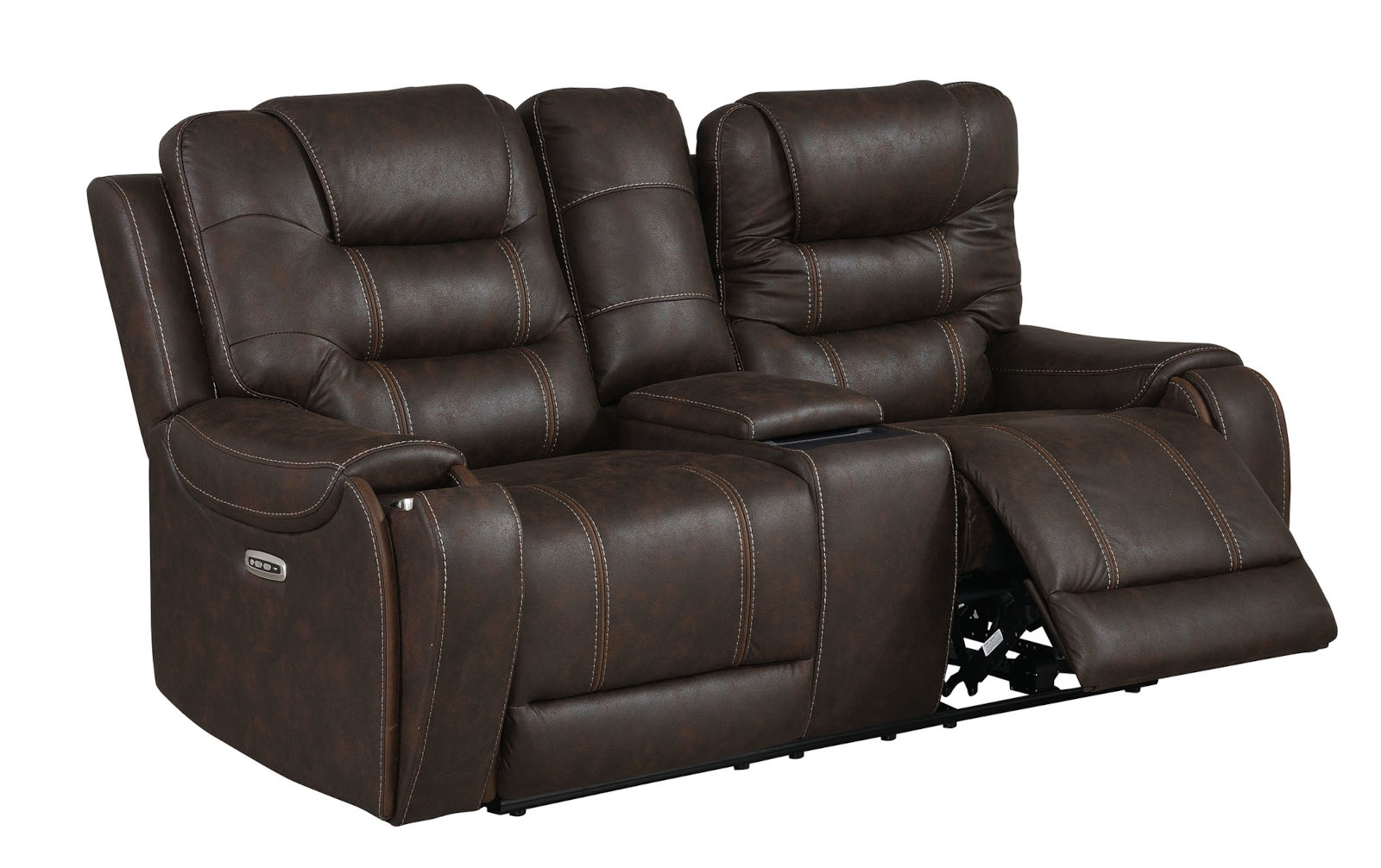 Kali Power Headrest Loveseat With Wireless Phone Charger