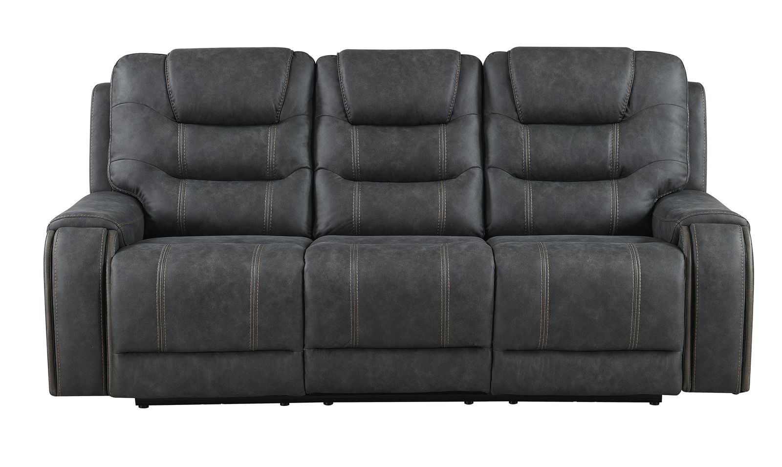 Kali Gray Power Headrest Sofa With Hidden Cupholders image 1