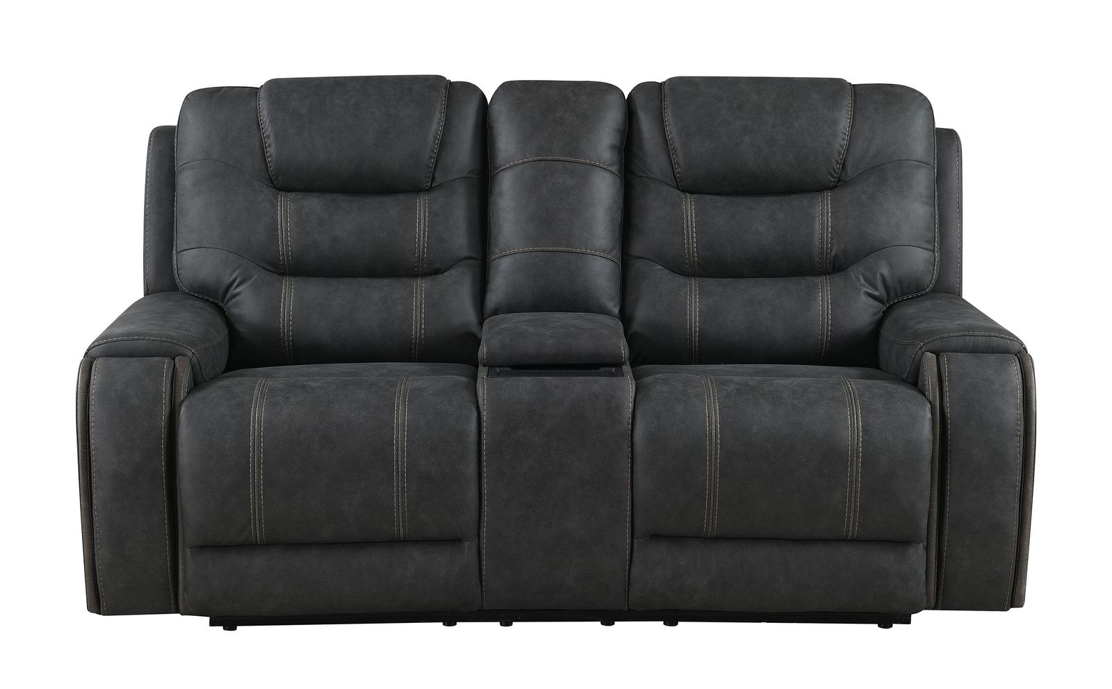 Kali Gray Power Headrest Loveseat With Wireless Phone Charger image 1