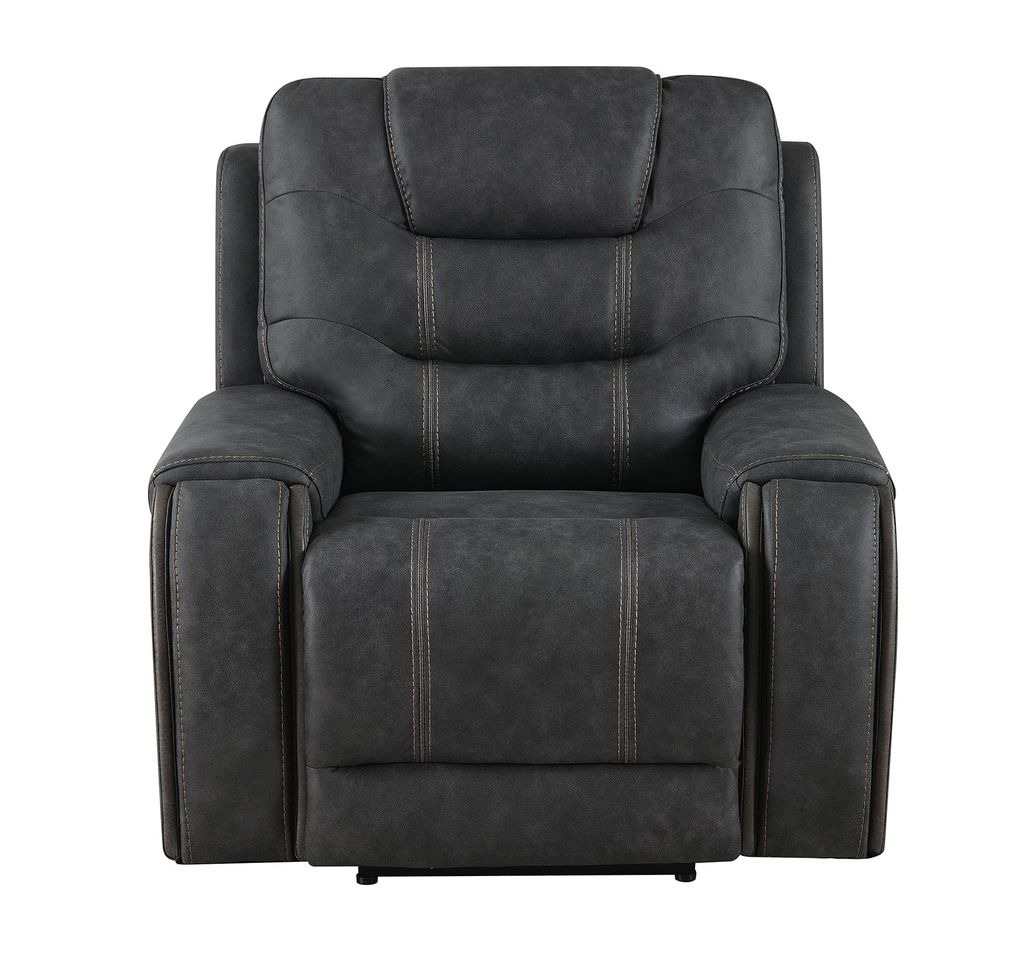 Kali Gray Power Headrest Recliner With Hidden Cupholders image 1