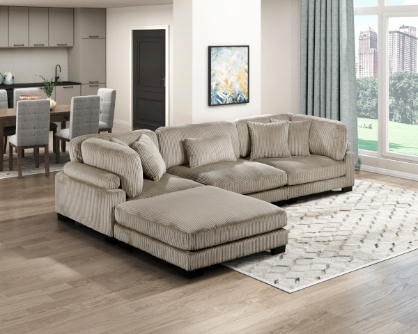 Traverse Brown 4 PC Sectional image 1