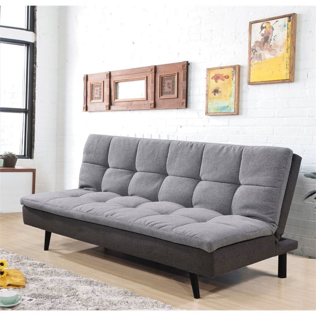 Light Gray Futon With Removable Cover image 1
