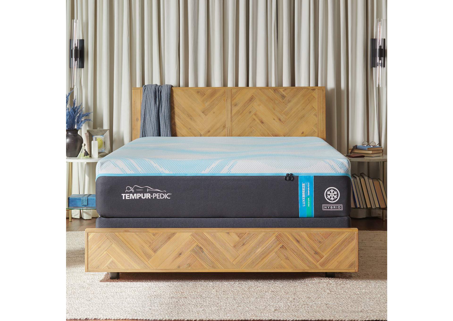 Tempur-LuxeBreeze® Medium Hybrid Cal King image 1