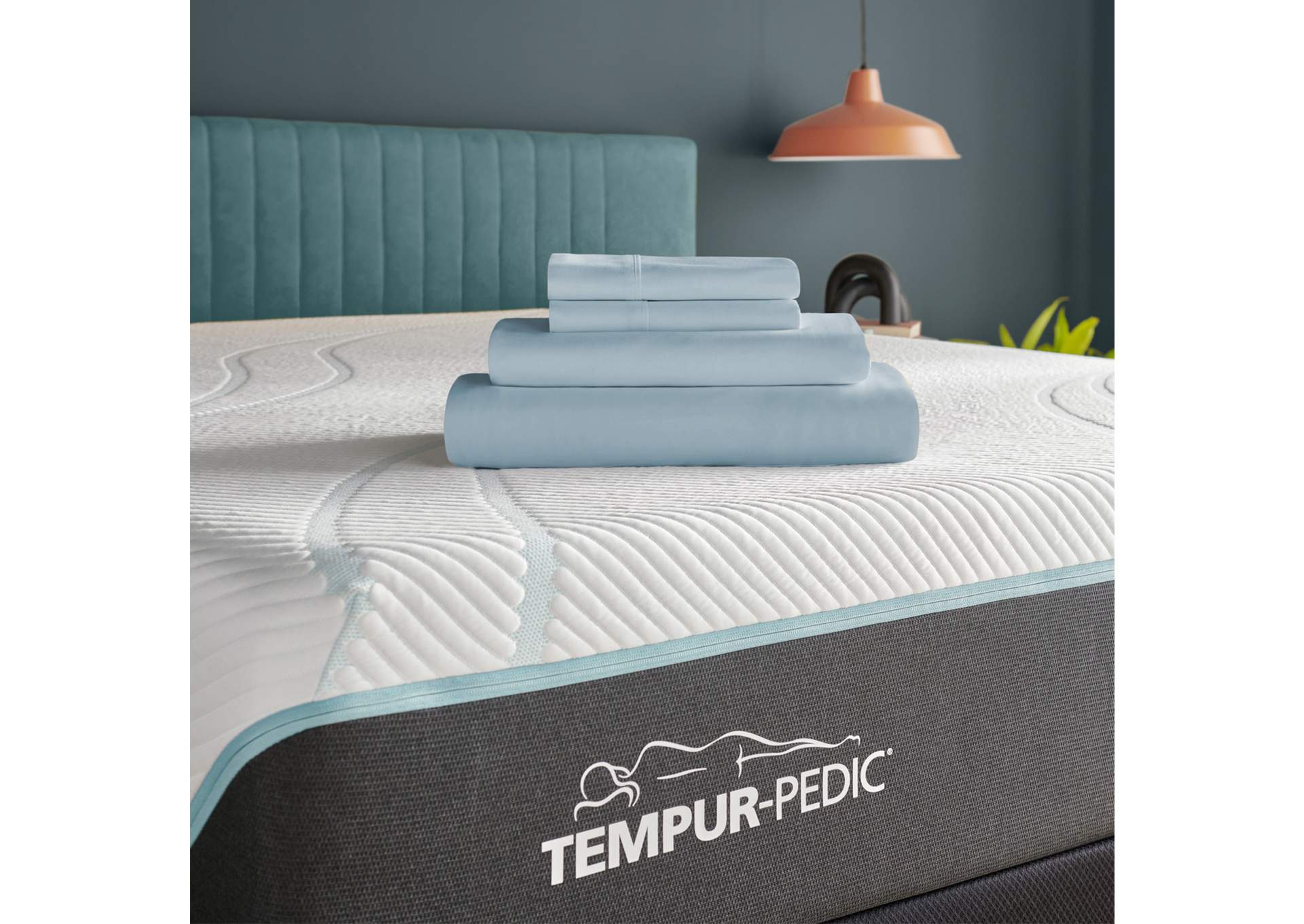 TEMPUR Classic Cotton Sheet Set Sleepy Blue image 1