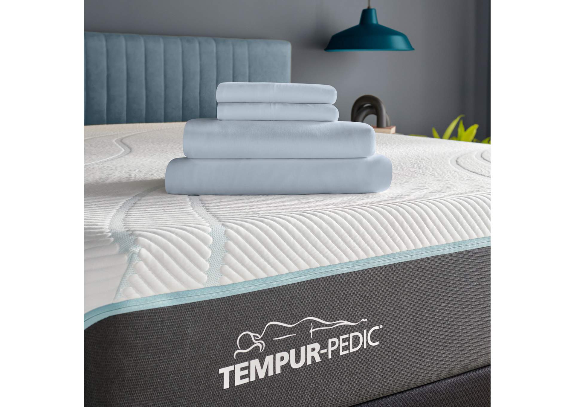 TEMPUR Rayon from Bamboo Sheet Set Sleepy Blue image 1