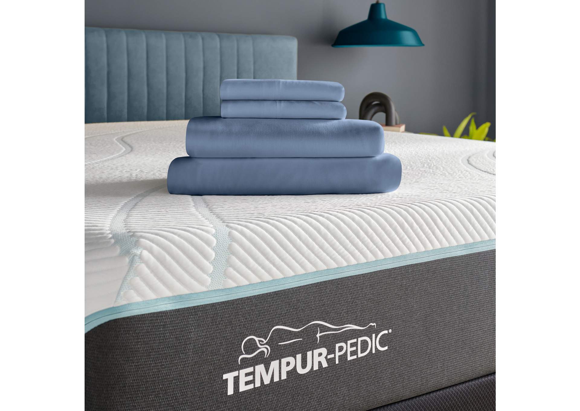 TEMPUR Rayon from Bamboo Sheet Set Vintage Indigo image 1