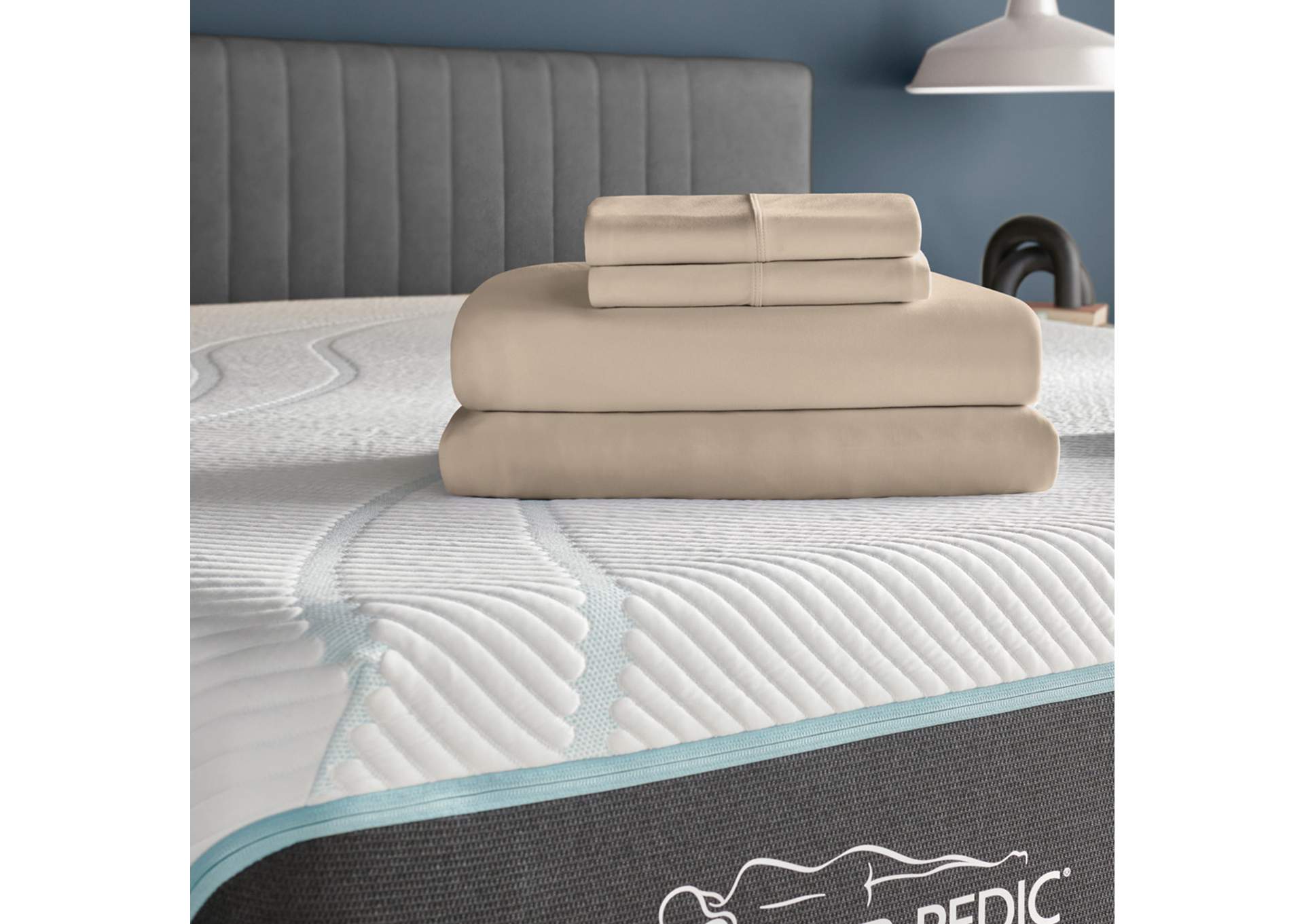 TEMPUR breeze cooling Sheet Set Sandstone image 1