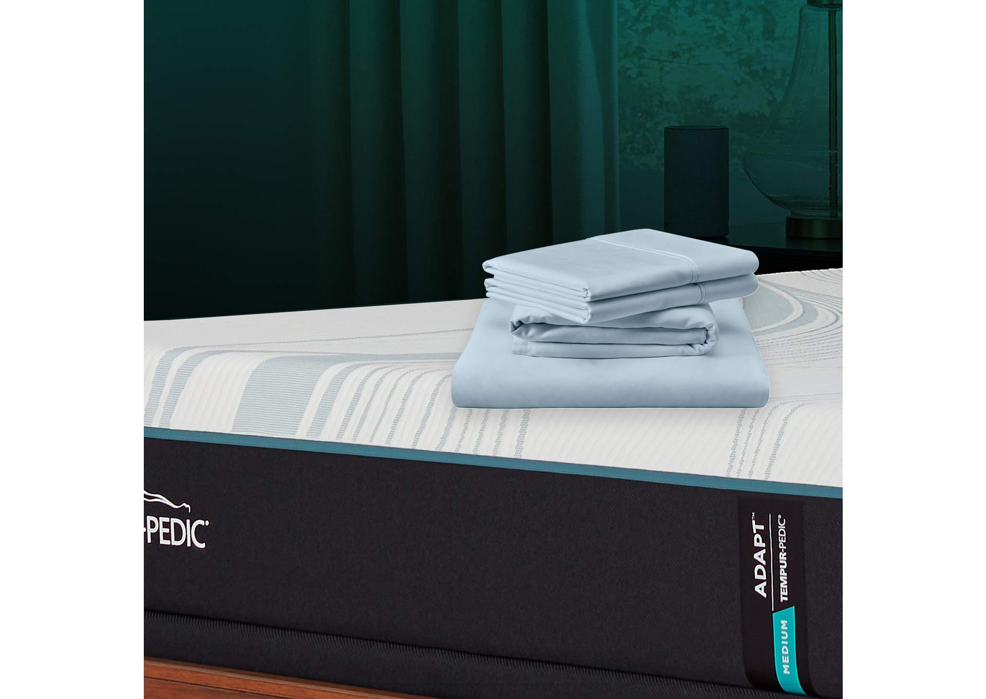 TEMPUR Luxe Egyptian Cotton Pillowcase Set  Sleepy Blue image 1