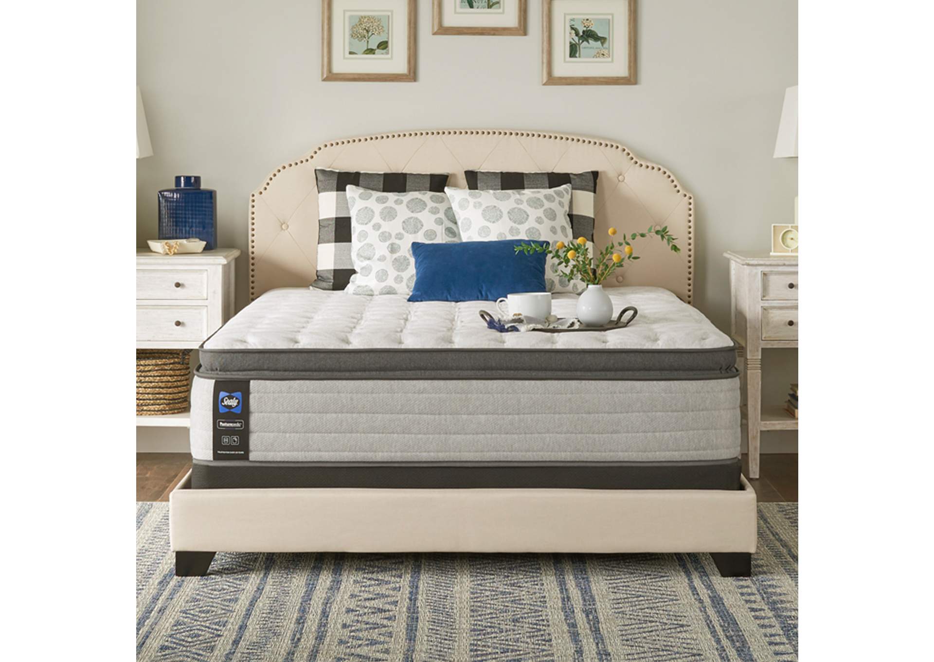Summer Rose Euro Pillow Top Medium Split King / Cal King image 1