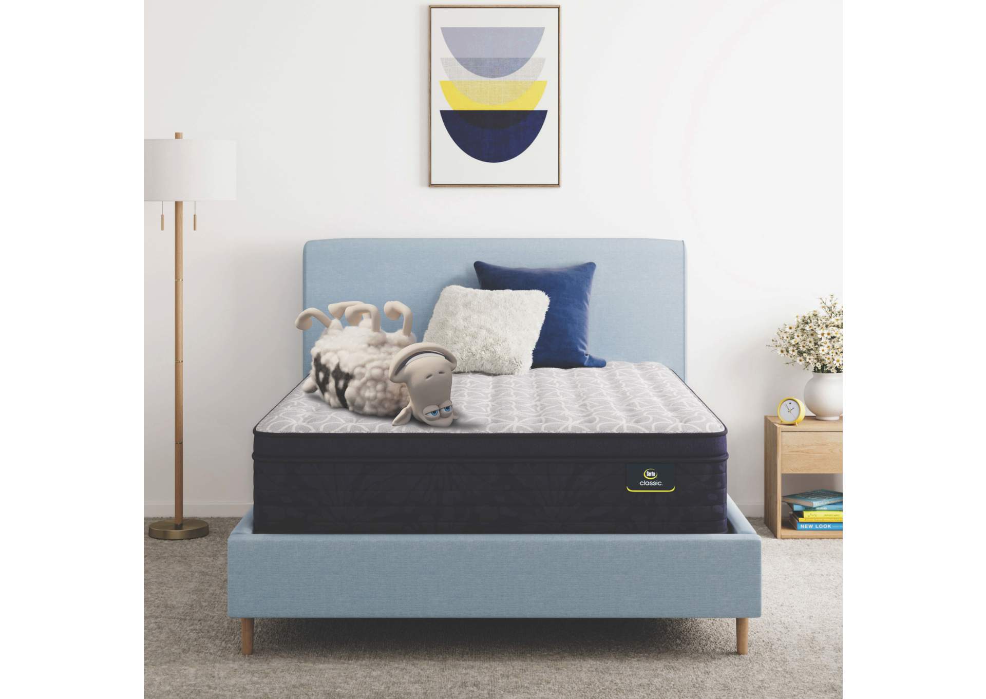 Classic Clarks Hill Elite Ltd 14. 5 Inch Plush Pillow Top Mattress Low Profile Set - Full image 4