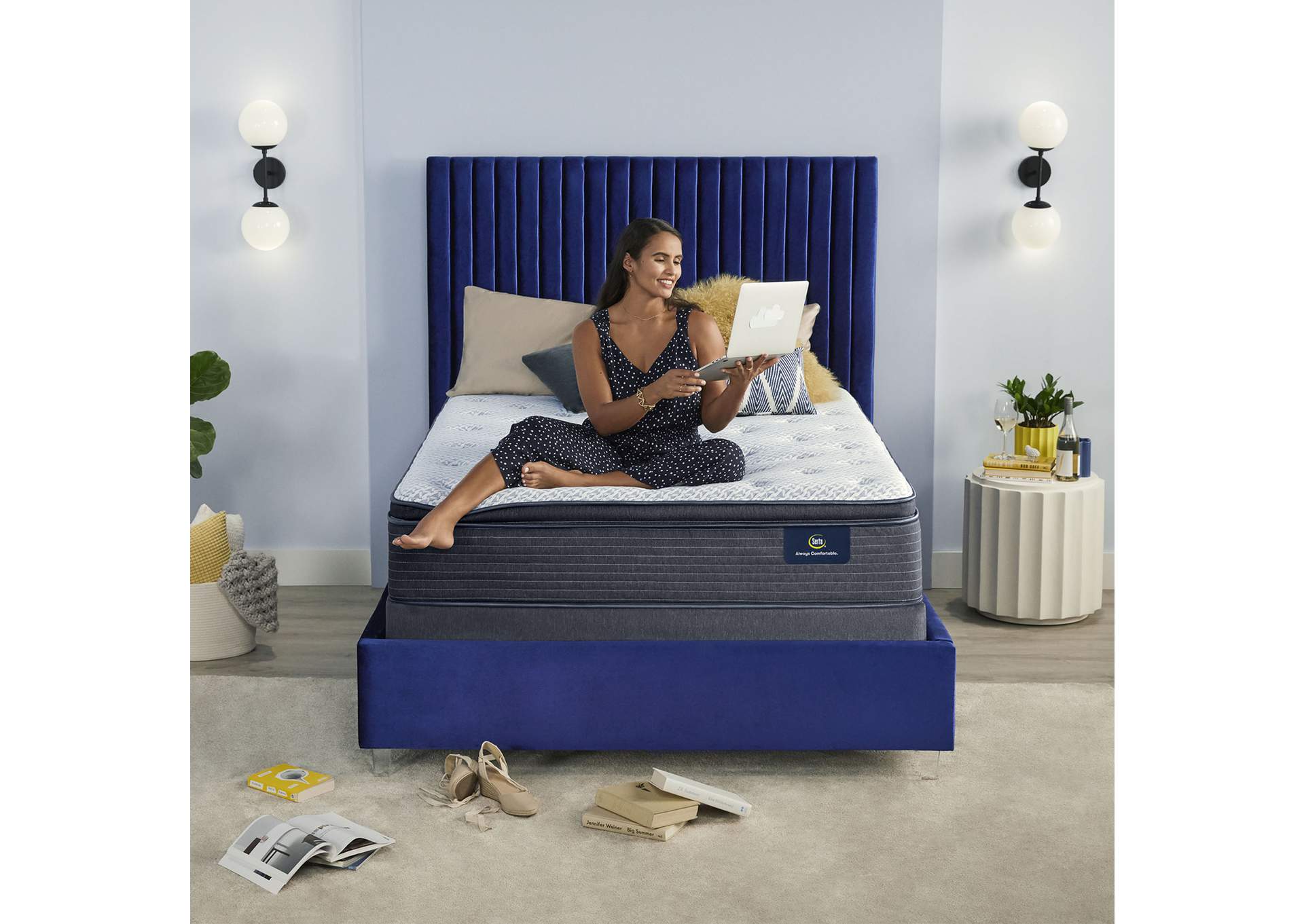 Serene Sky Plush Pillow Top Low Profile Set - Twin XL image 6