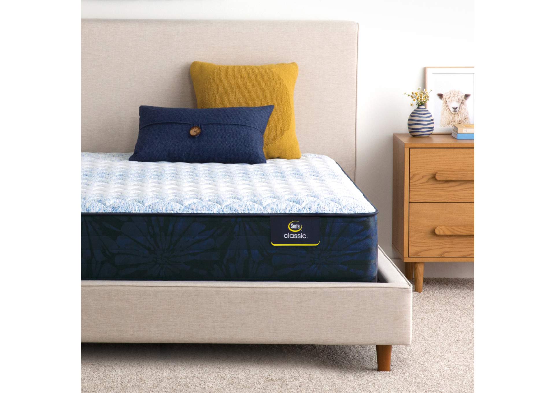 Classic Alden 11. 5 Inch Medium Mattress Low Profile Set - California King image 9