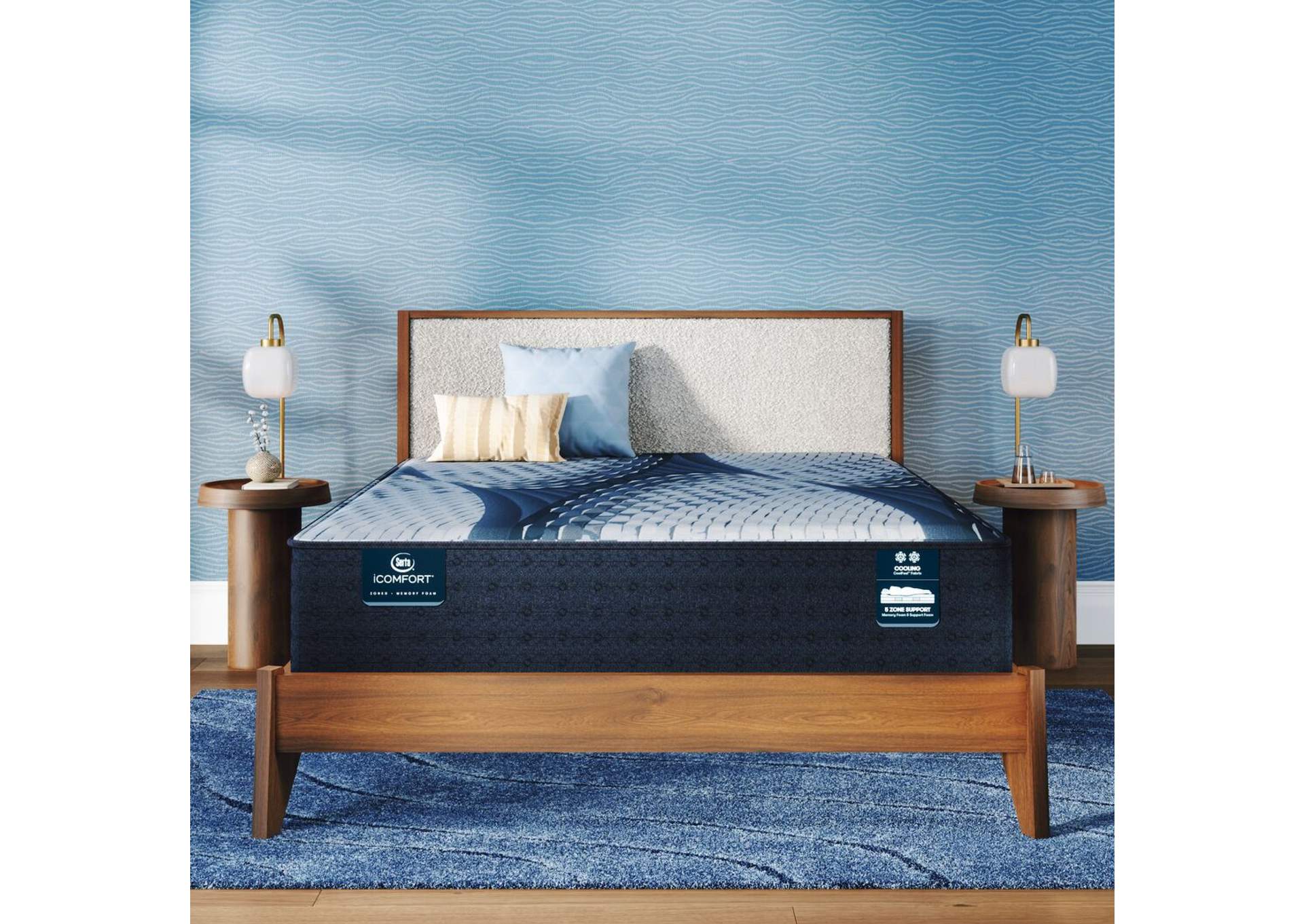 Icomfort Iona  13 Inch Memory Foam Medium Mattress Set - Twin XL image 1