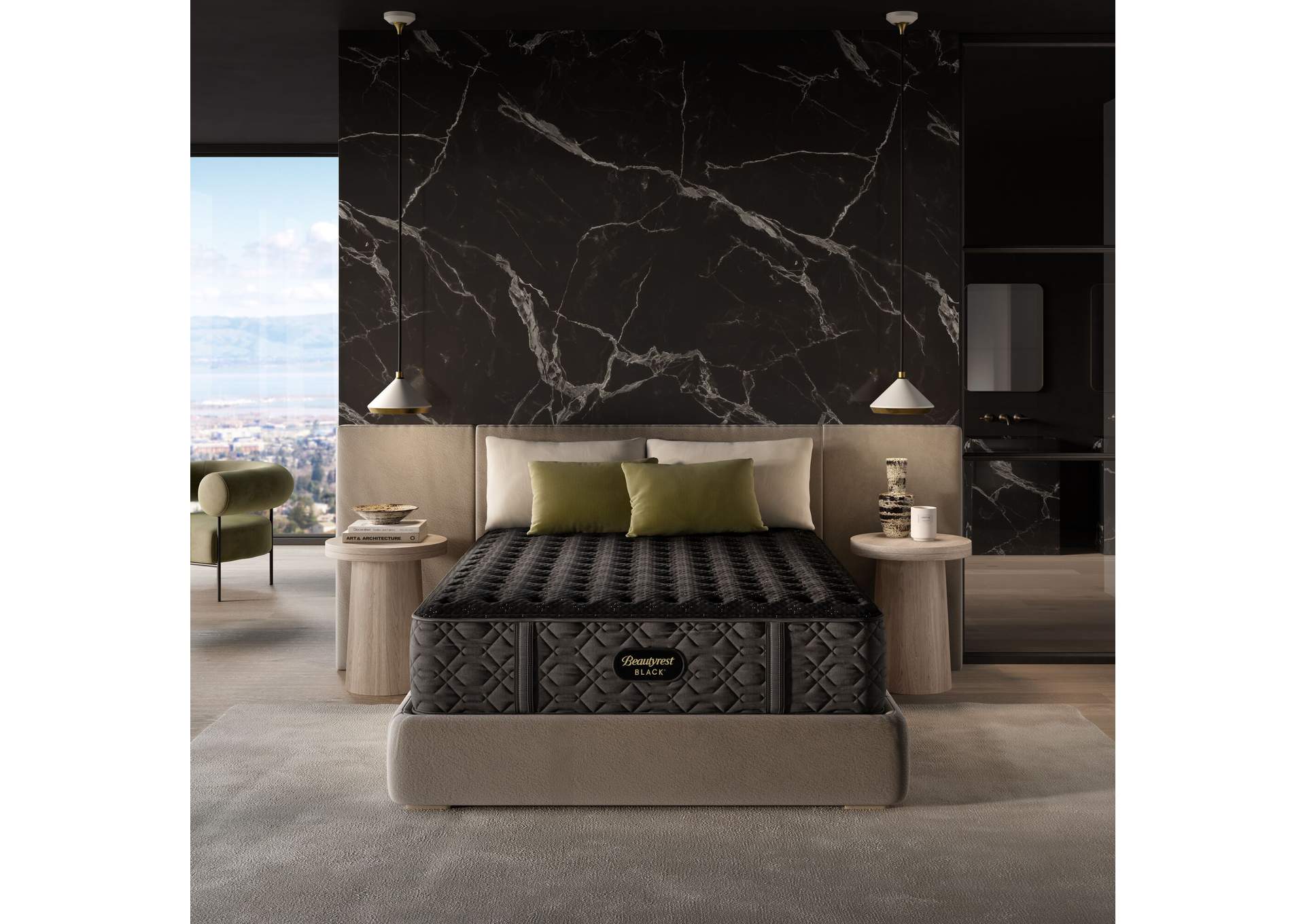 Beautyrest Black Series Three 15" Firm Mattress Set -  California King Split image 1