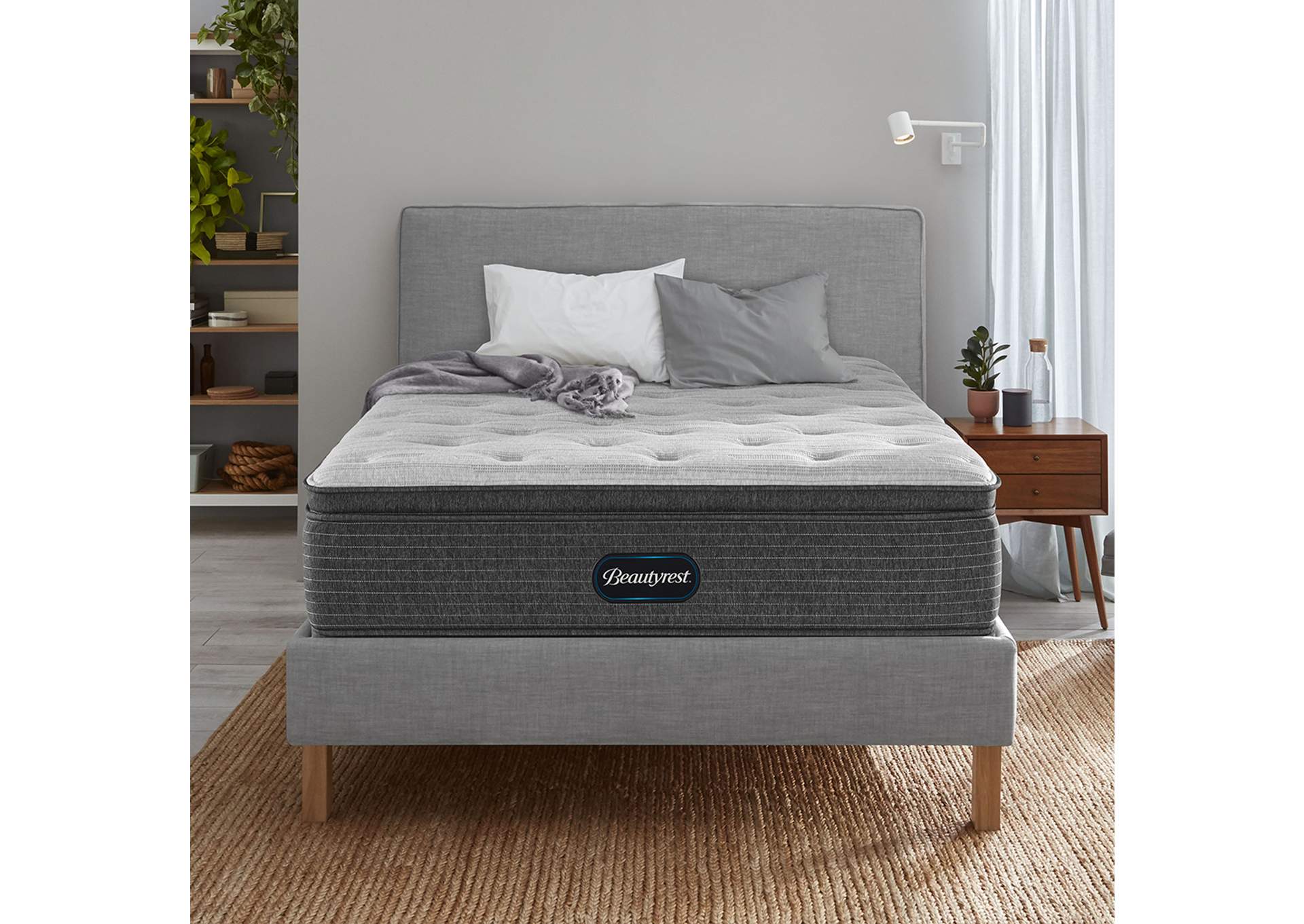 Beautyrest Select Plush Pillow Top Mattress Low Profile Set - Twin XL image 1