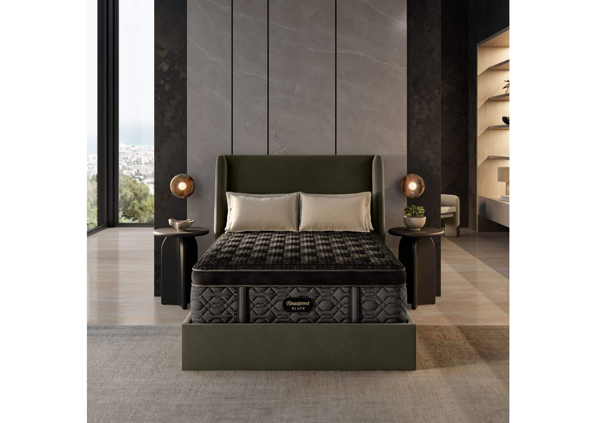 Carton Beautyrest Black Series Four 17. 5 Inch Medium Summit Pillow Top Mattress - California King image 1