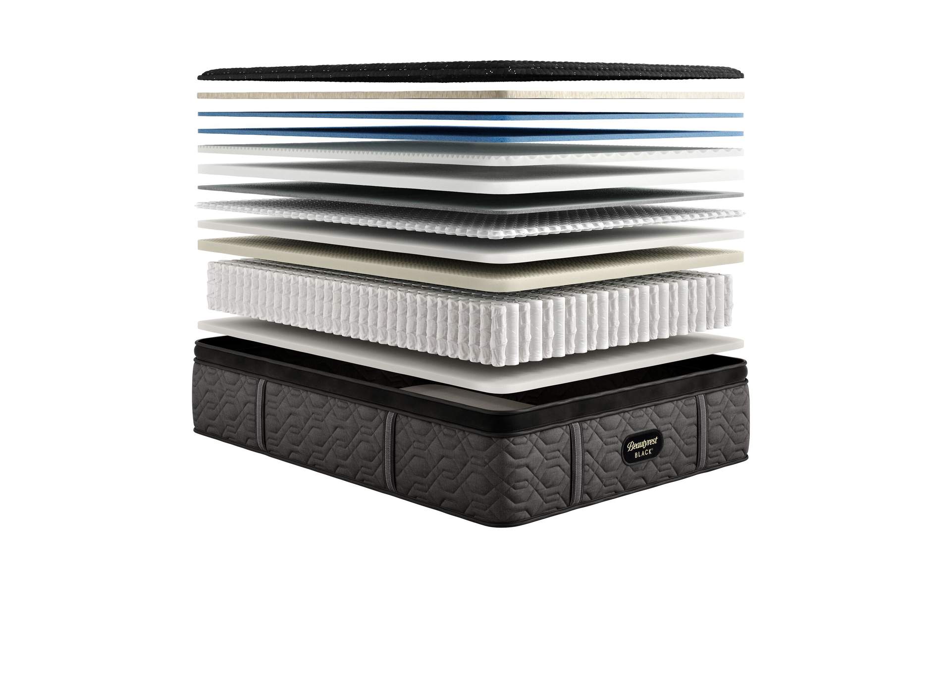 Beautyrest Black® Series Three 16. 5 Inch Firm Pillow Top Mattress Low Profile Set - King image 6