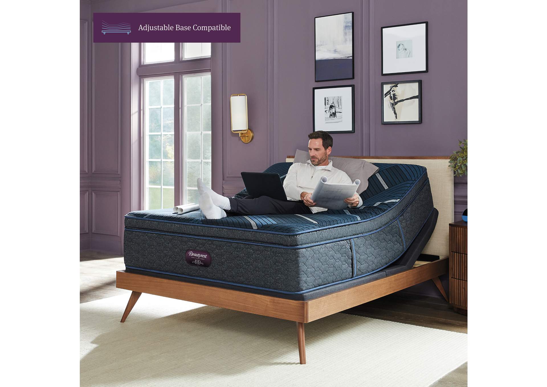 Beautyrest World Class Level Four Hybrid Medium Apex  Pillow Top Mattress - Cal King image 5