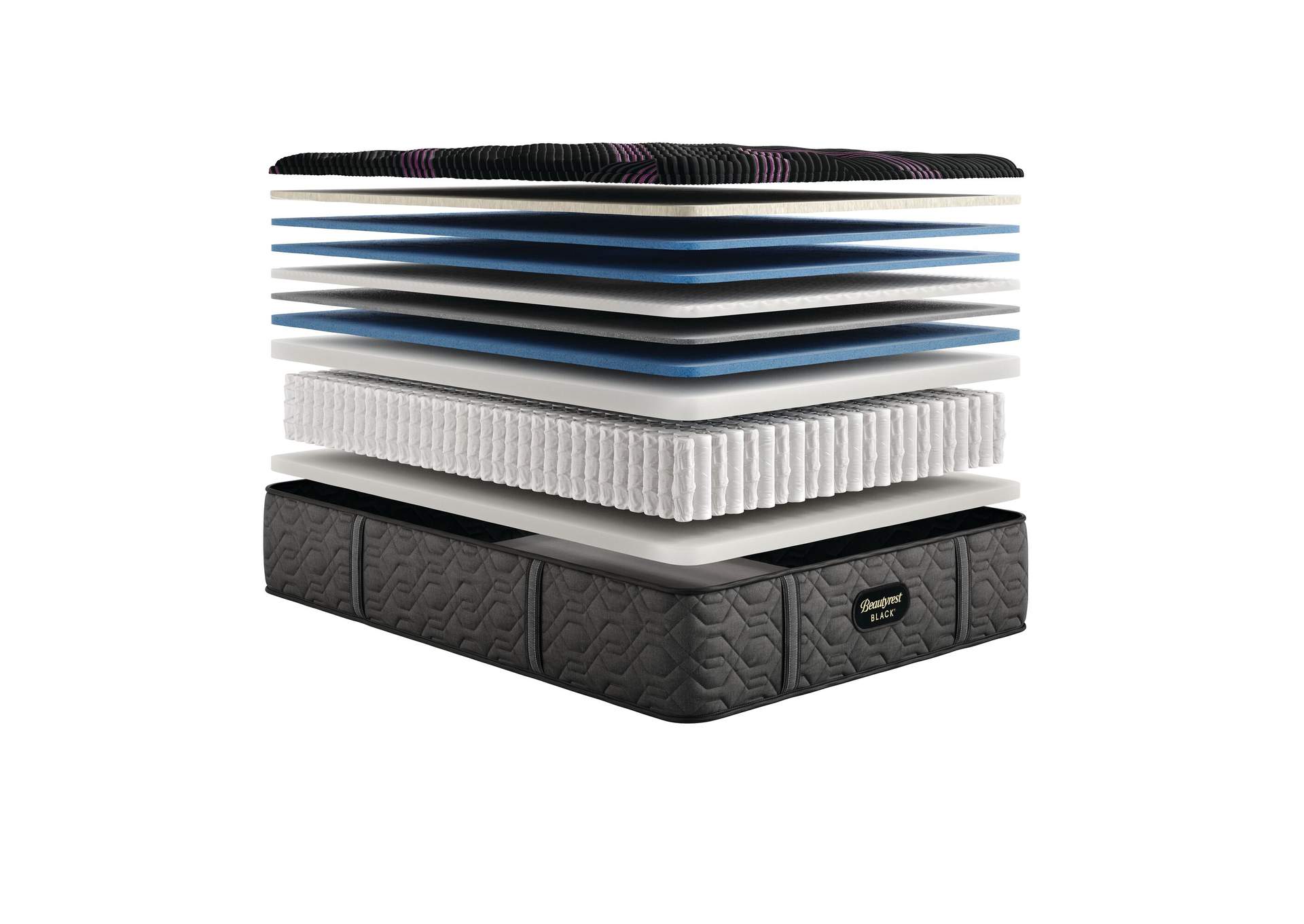 Beautyrest Black Series Two 15. 5 Inch Medium Mattress Low Profile Set - Queen image 7